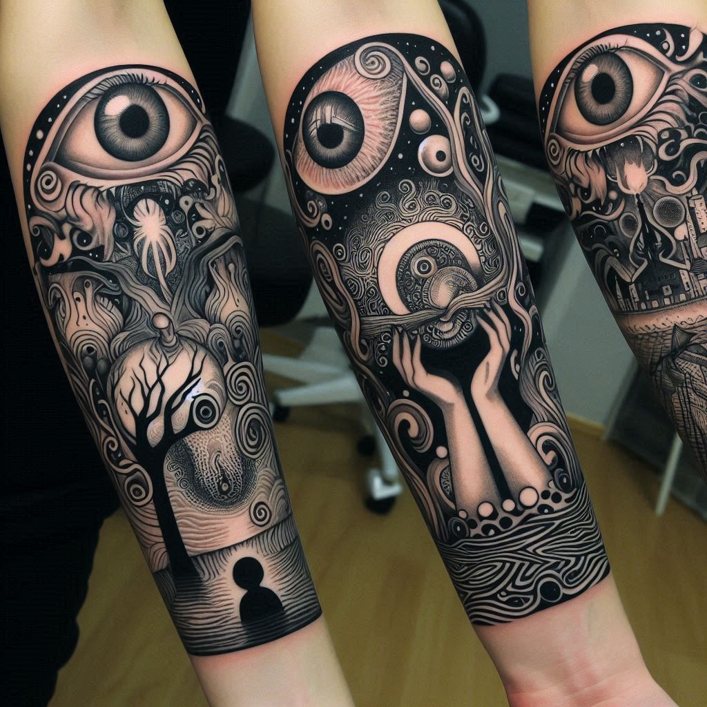 Surrealist and Dreamlike Imagery tattoos